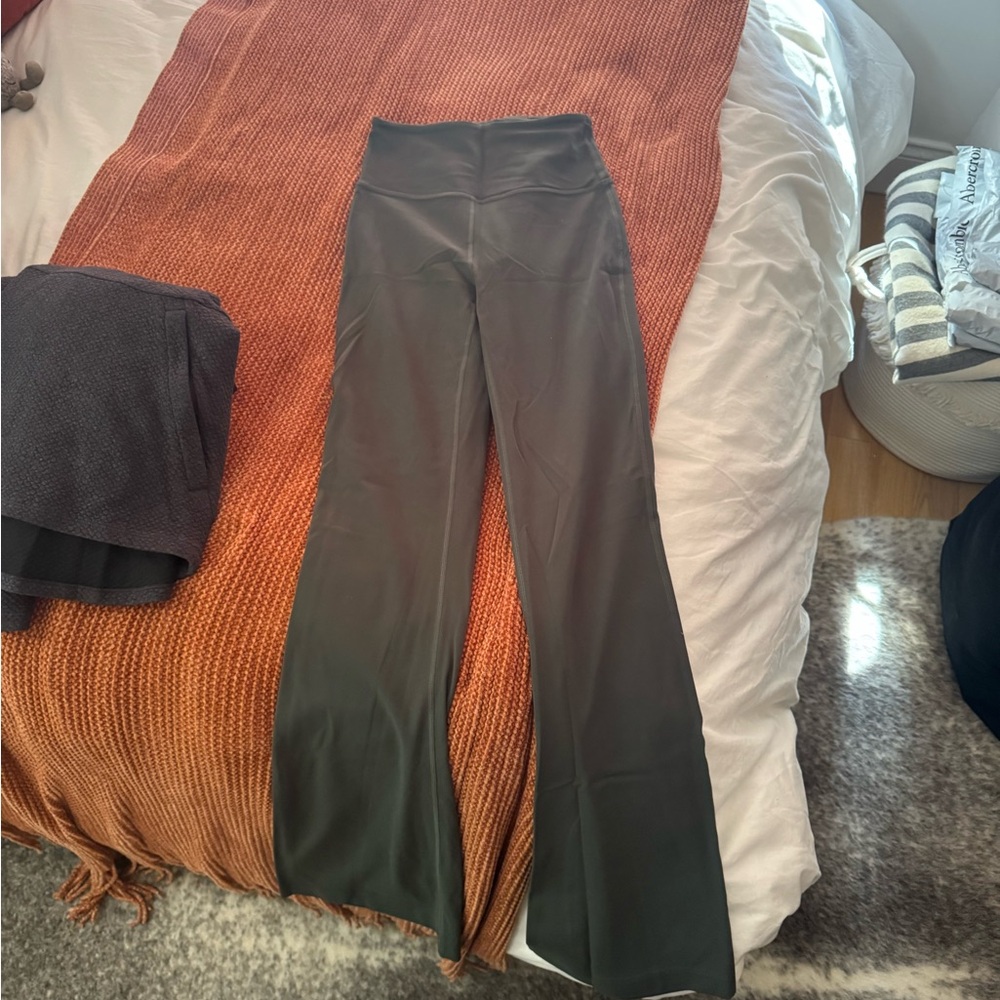 lululemon athletica Black High-Waist Flared Track Pants